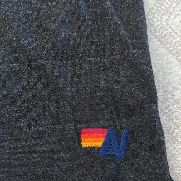 AVIATOR NATION Dark Gray T-Shirt with Purple Lightning Bolt - Size XS - Picture 3 of 6